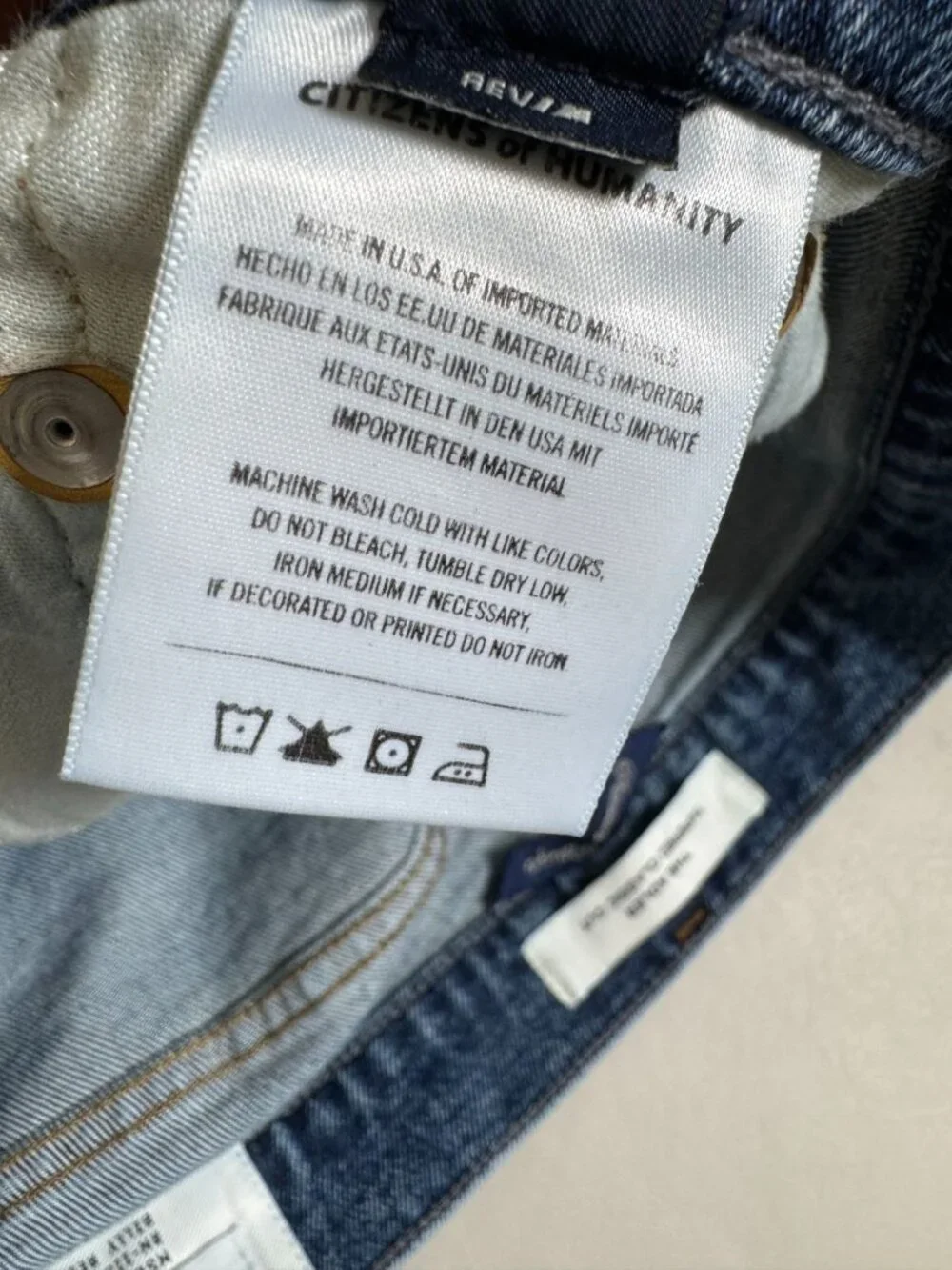 Citizens Of Humanity The Adler Tapered Classic Cut Jeans Size 33x28 Blue Denim